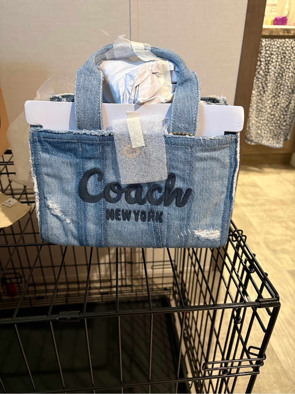 Coach Denim Upcycled 26 Tote